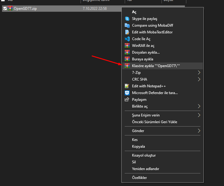 4- Arşivi ayıklama